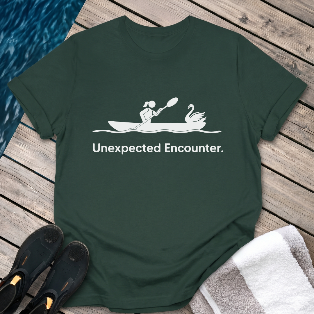 Unexpected Encounter Swan Female Kayaker