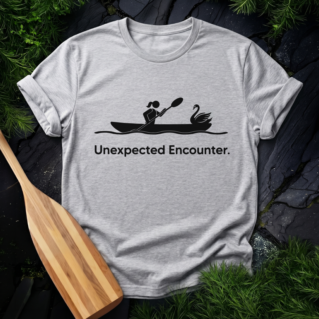 Unexpected Encounter Swan Female Kayaker