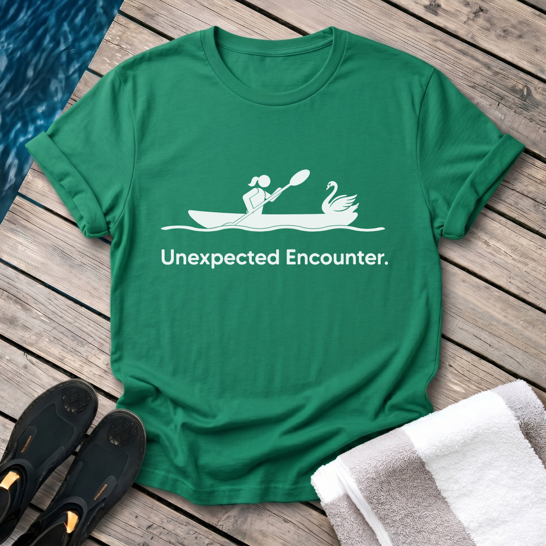 Unexpected Encounter Swan Female Kayaker