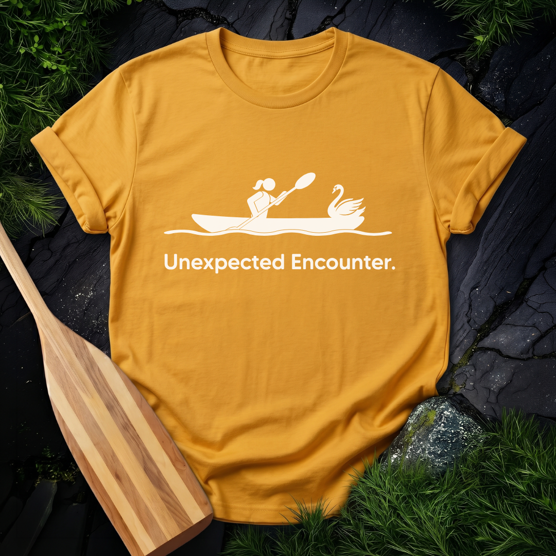 Unexpected Encounter Swan Female Kayaker