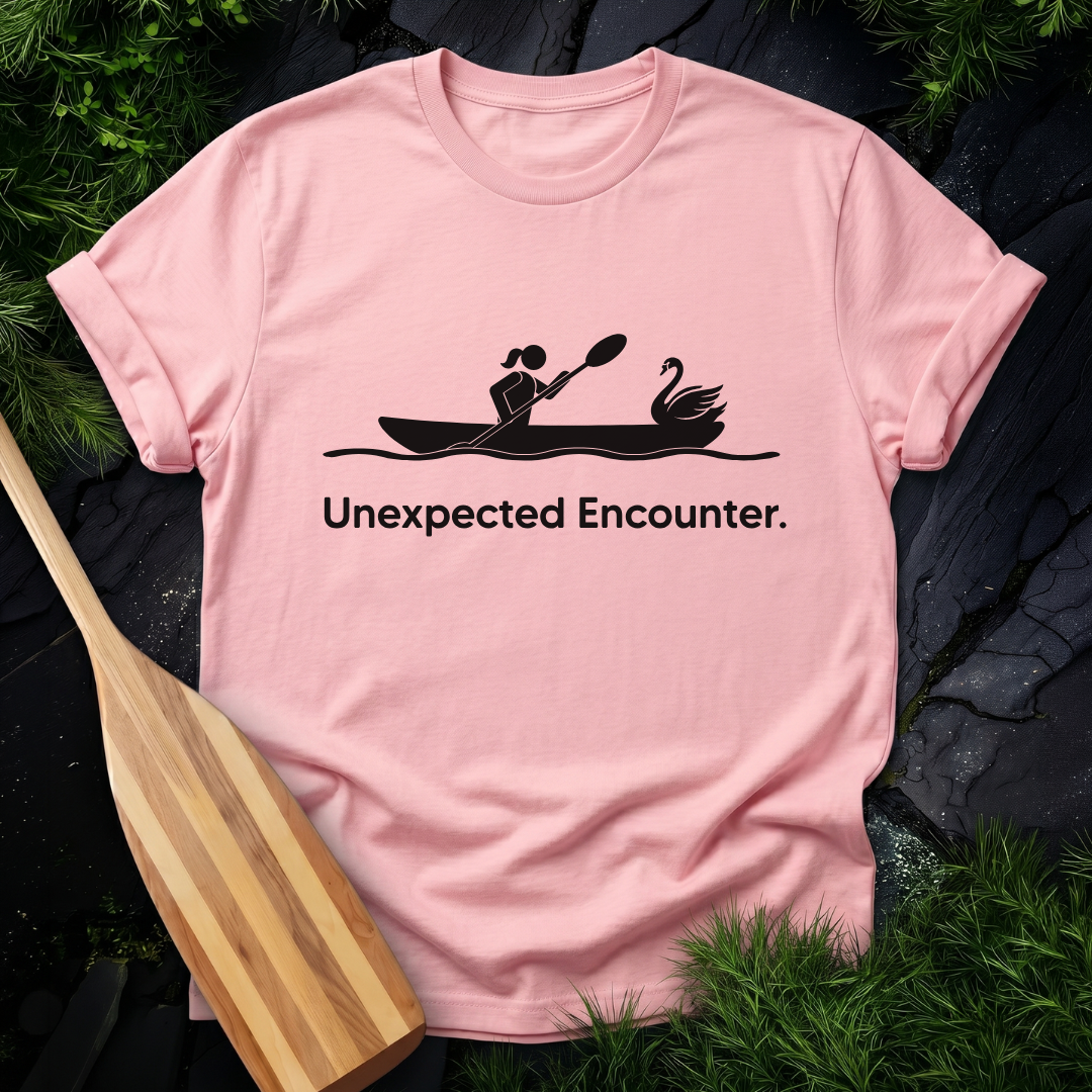 Unexpected Encounter Swan Female Kayaker