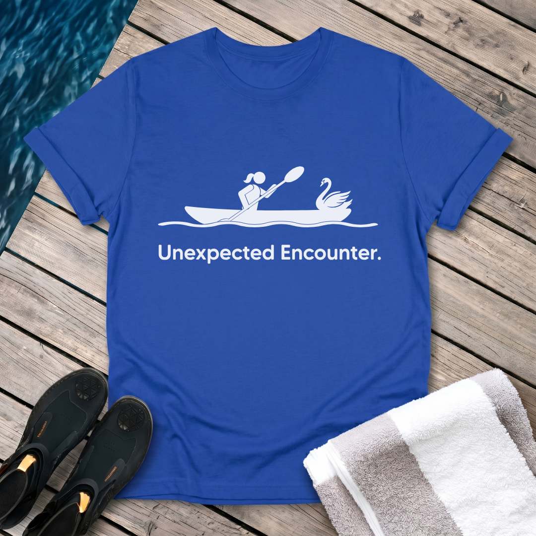 Unexpected Encounter Swan Female Kayaker
